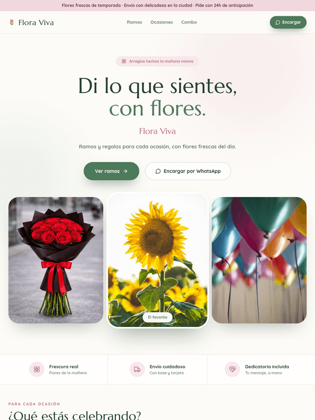 Tienda de ejemplo con la plantilla Flora de Kyllari