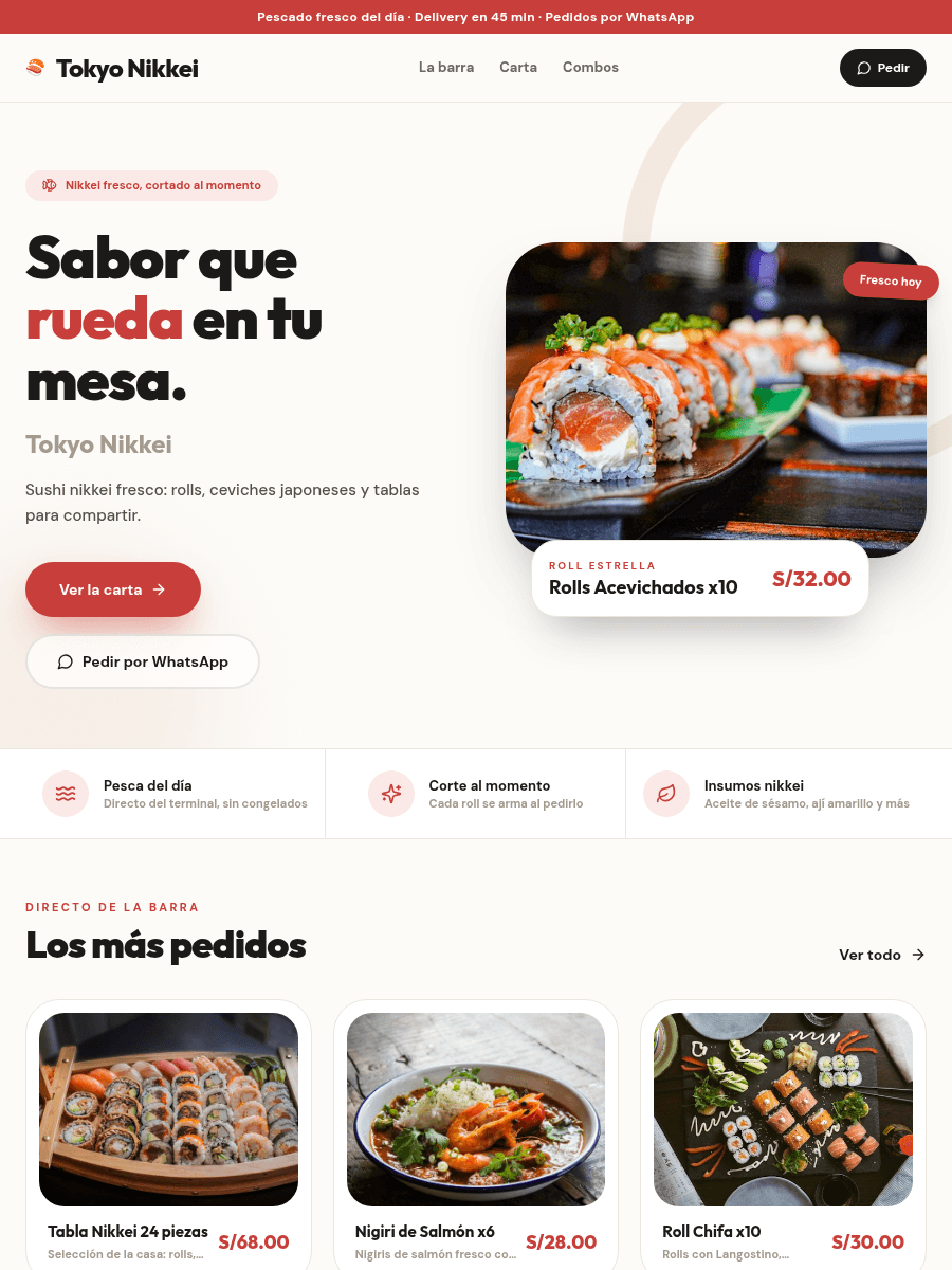 Tienda de ejemplo con la plantilla Nikkei de Kyllari
