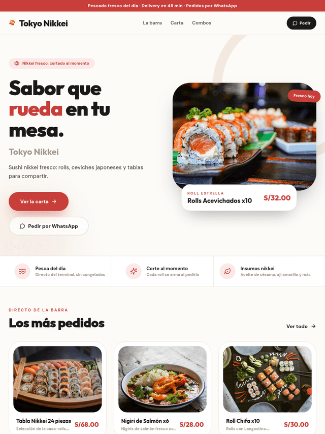 Tienda de ejemplo con la plantilla Nikkei de Kyllari